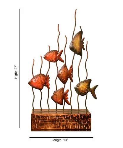 Iron Decoration Metal Fish Showpiece, Packaging 